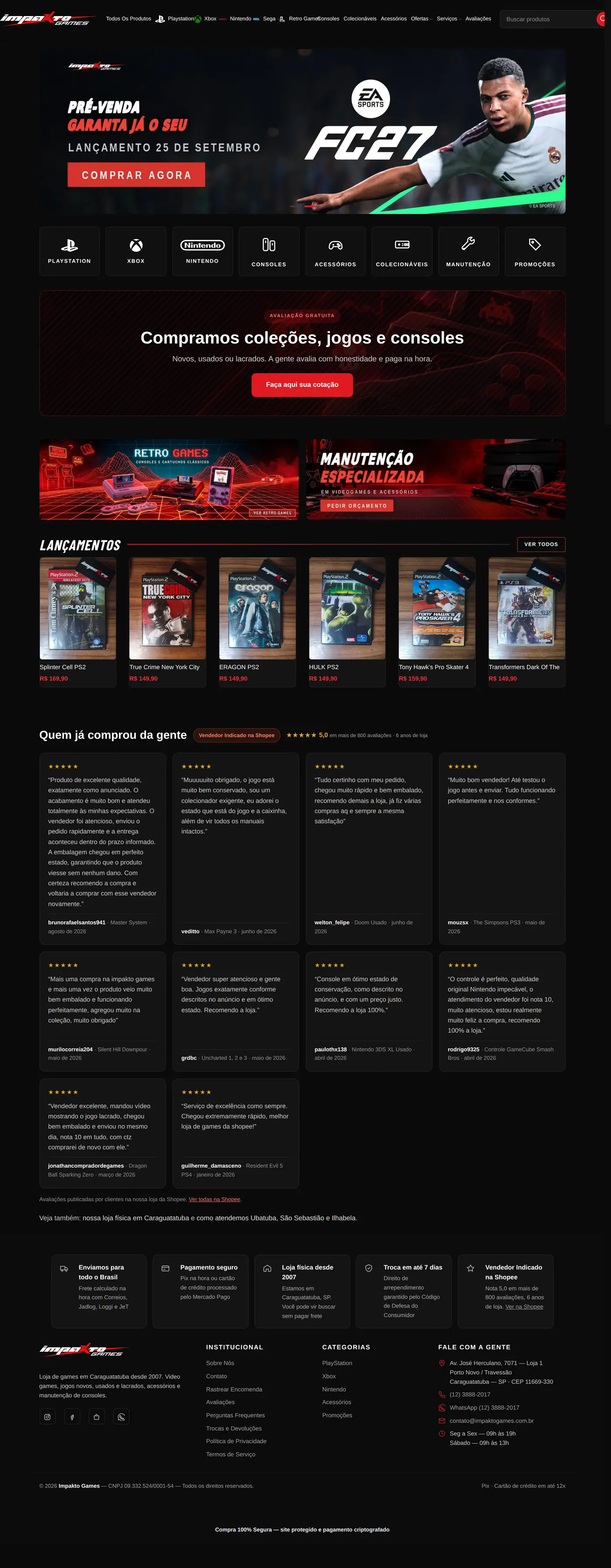 Impakto Games — homepage