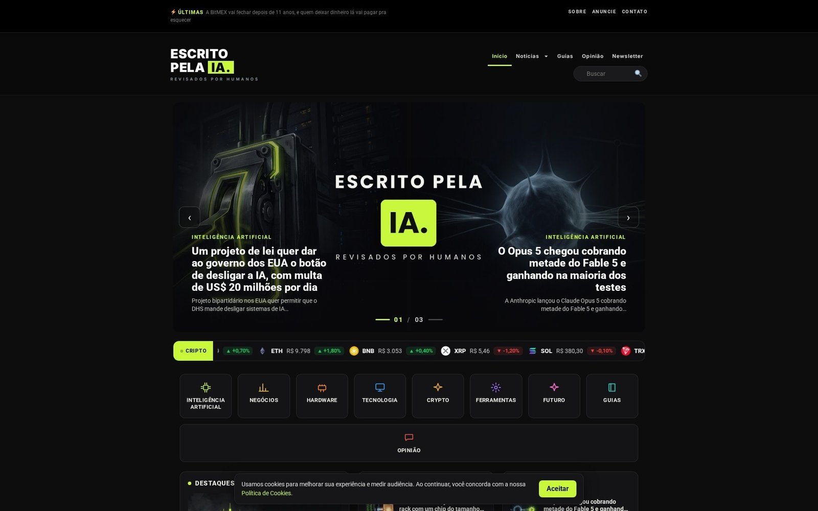 Escrito pela IA
